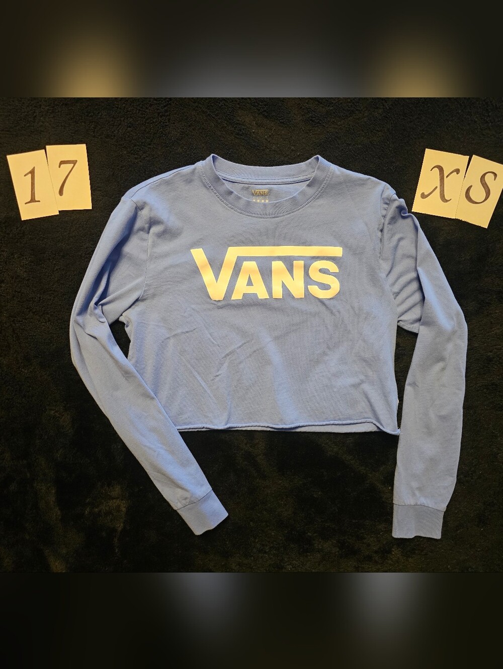 Vans Periwinkle Blue Tee with Cream Logo